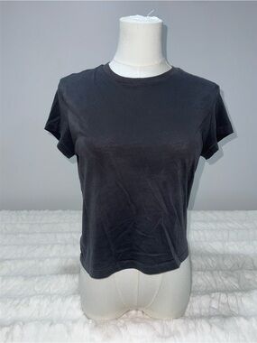 SKIMS Grey Crewneck Short Sleeve Tee